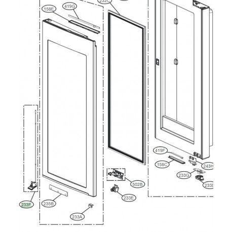 Interruptor da Porta para Frigorifico LG