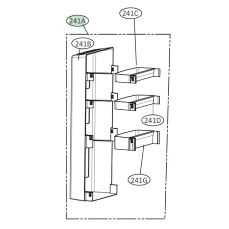 Modulo completo Prateleiras Home Bar para Figorifico LG