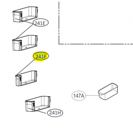 Prateleira da Porta do Refrigerator para Frigorifico LG