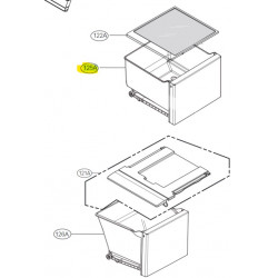 Gaveta do Congelador para Frigorifico LG