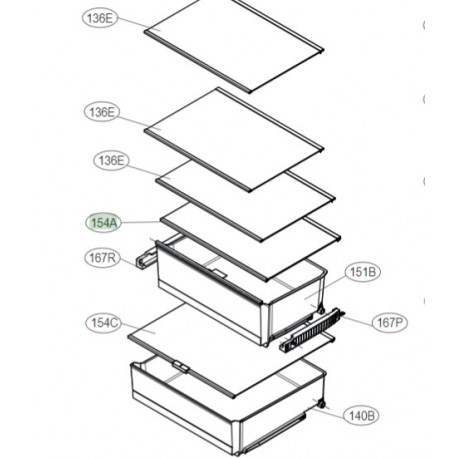 Shelf AssemblyRefrigerator LG